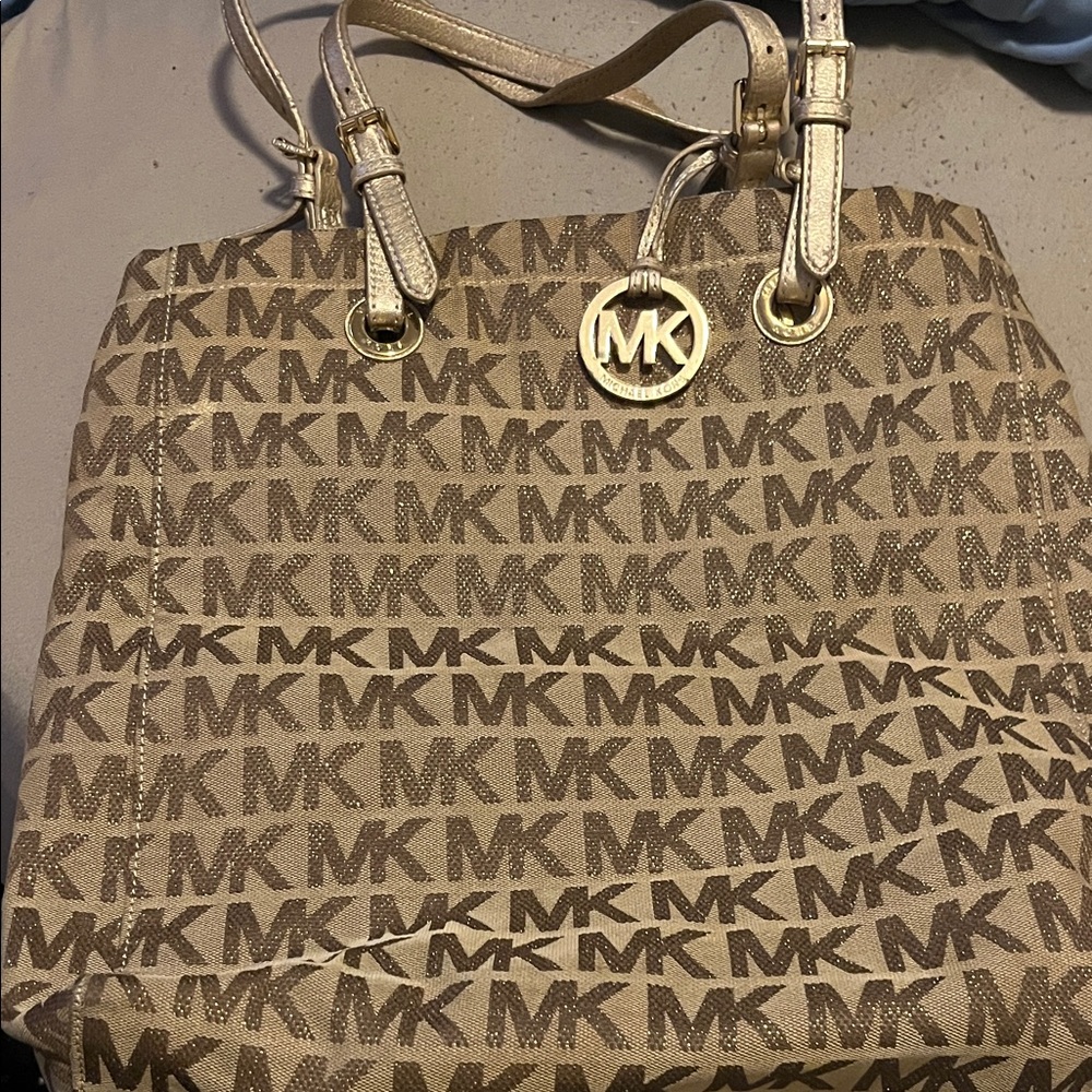 Michael Kors Tan Monogram Tote